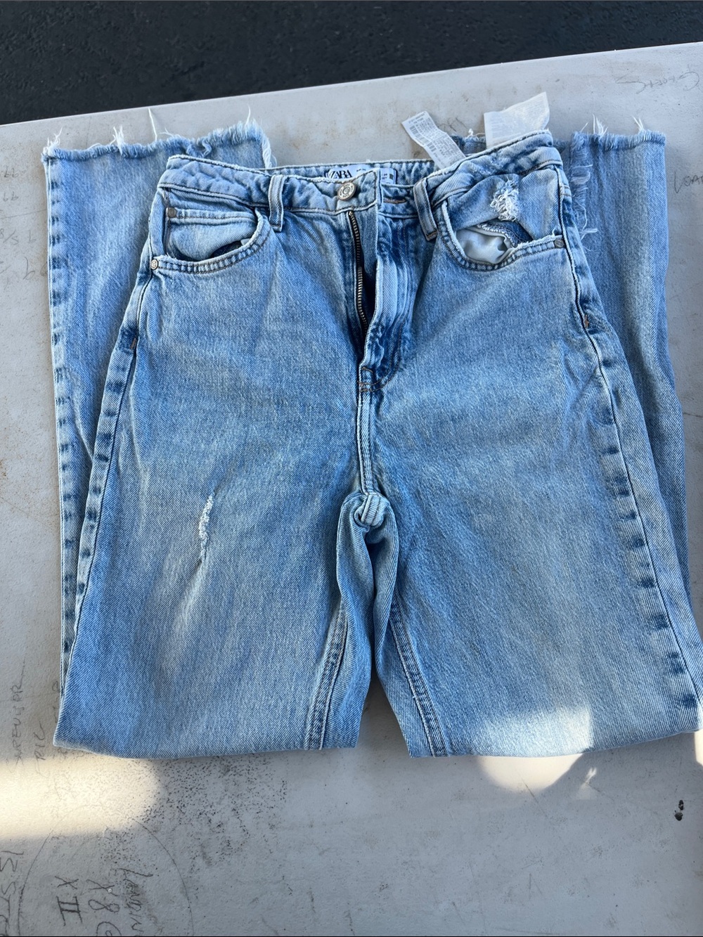 Zara Light Blue Straight-Leg Women’s Jeans